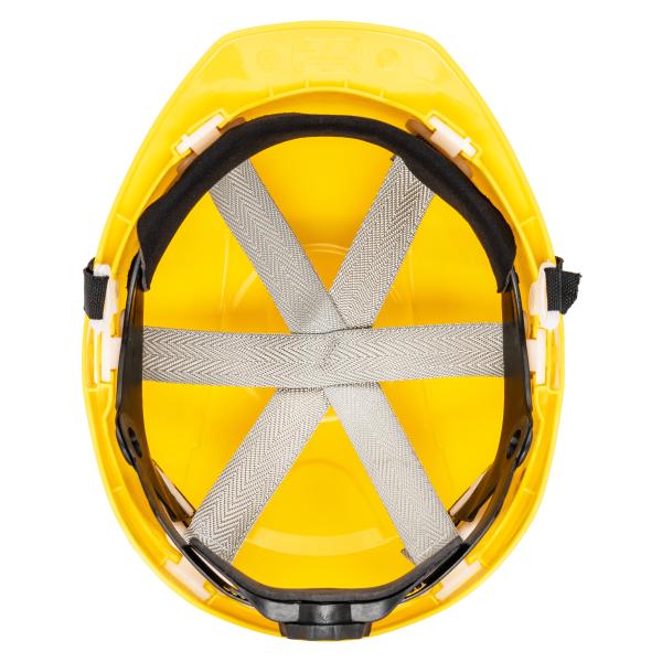 Nitras Head Protect 9500 Schutzhelm mit Größenregulierung und Kinnriemen, gelb